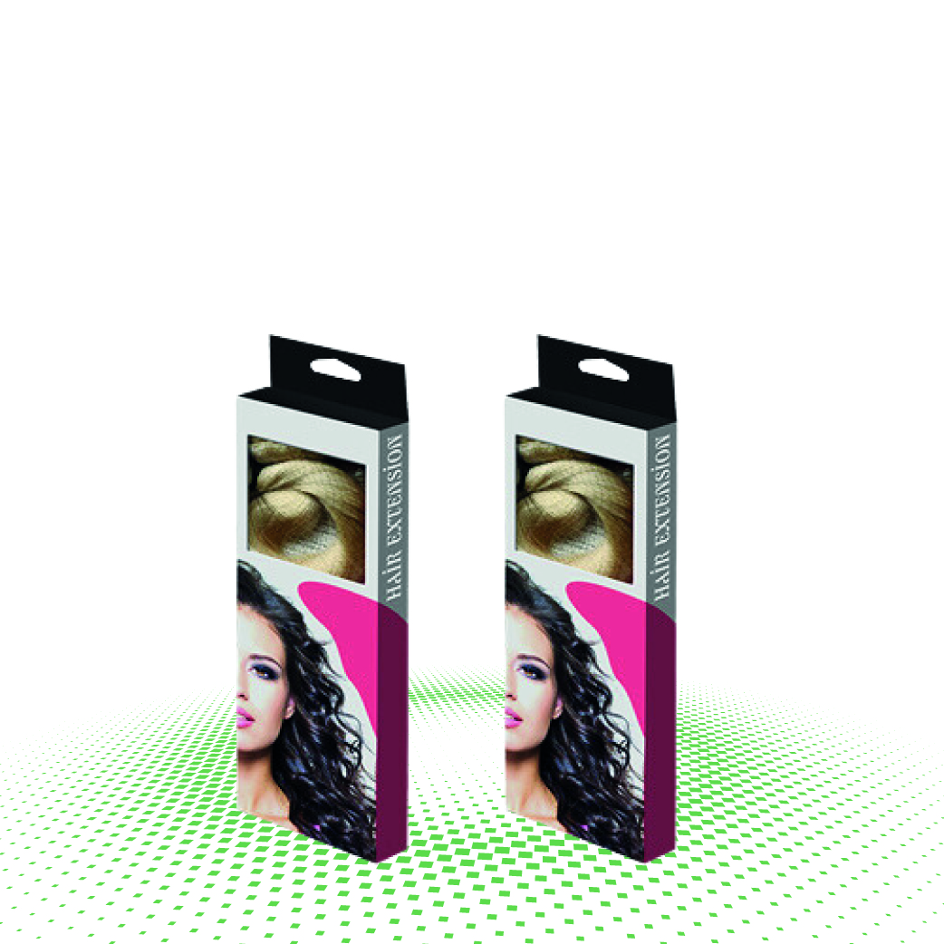 custom hair extension boxes with window 